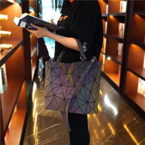 Geometric Purse for Women Geometric Luminous Purses and Handbags, Geometric Bags - Picture 6 of 7